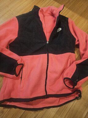 North Face Fleece Jacket Coat Black and Pink Womens Size XXL